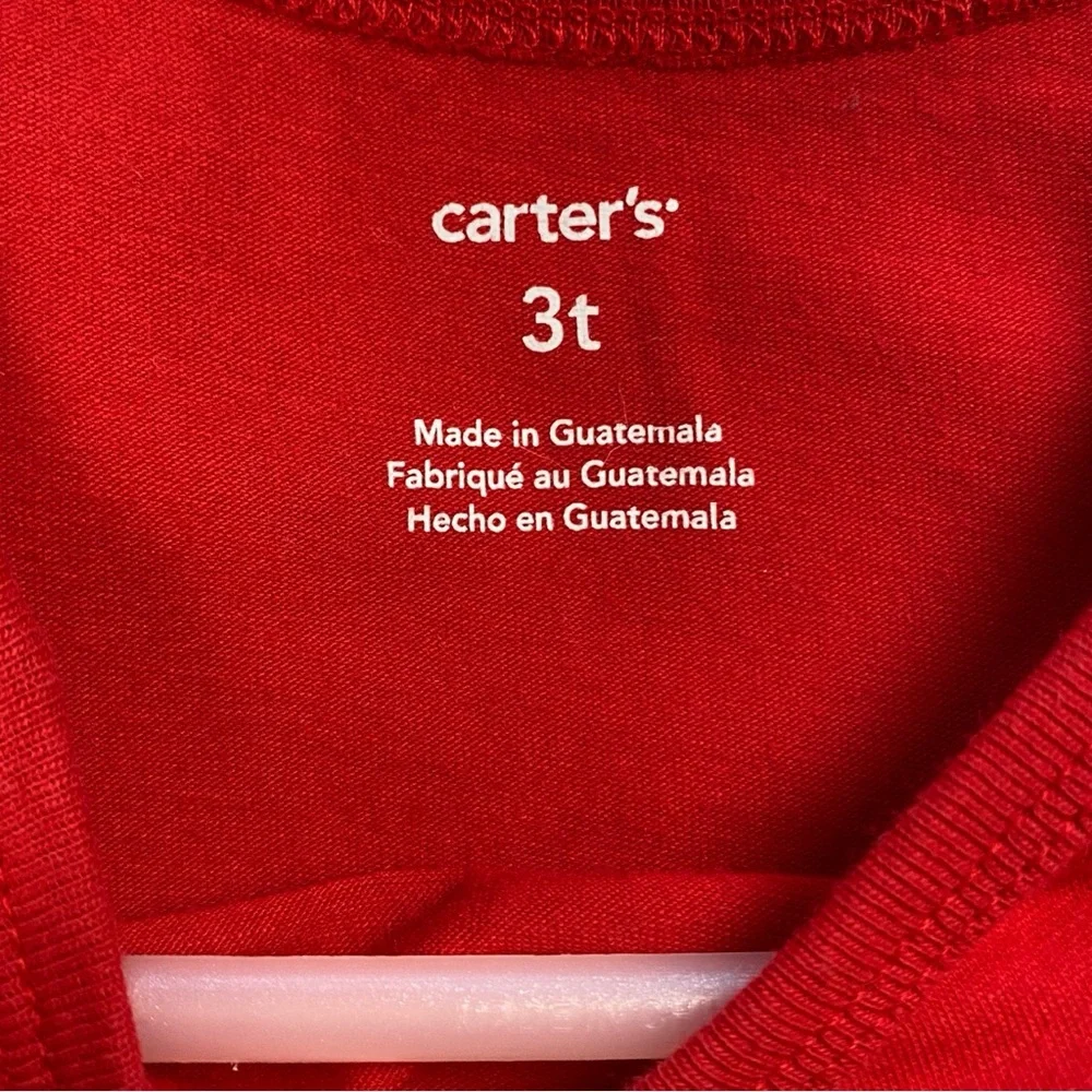 Carter's Girls Bow Embellished Long Sleeve Top Red